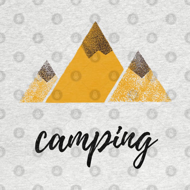 Camping lovers retro mountains adventures outdoors by BlueRoseHeart